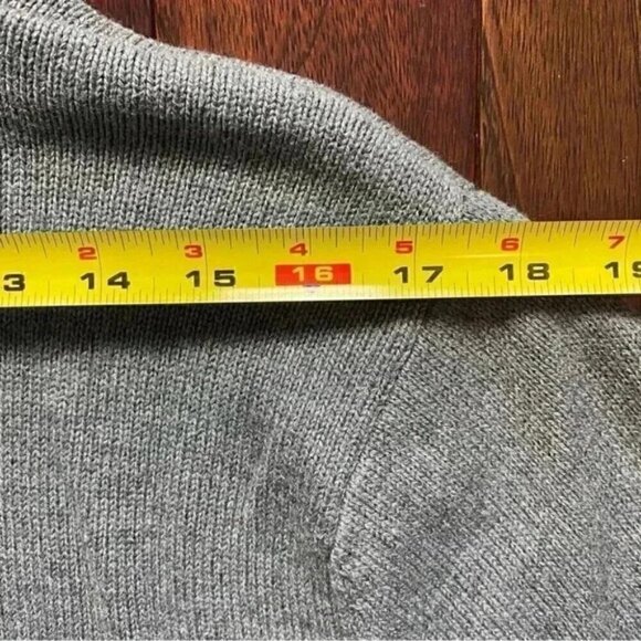 IZOD Sweater 1/4 Zip Pullover 100% Cotton Grey Boys Size XL - Picture 10 of 14
